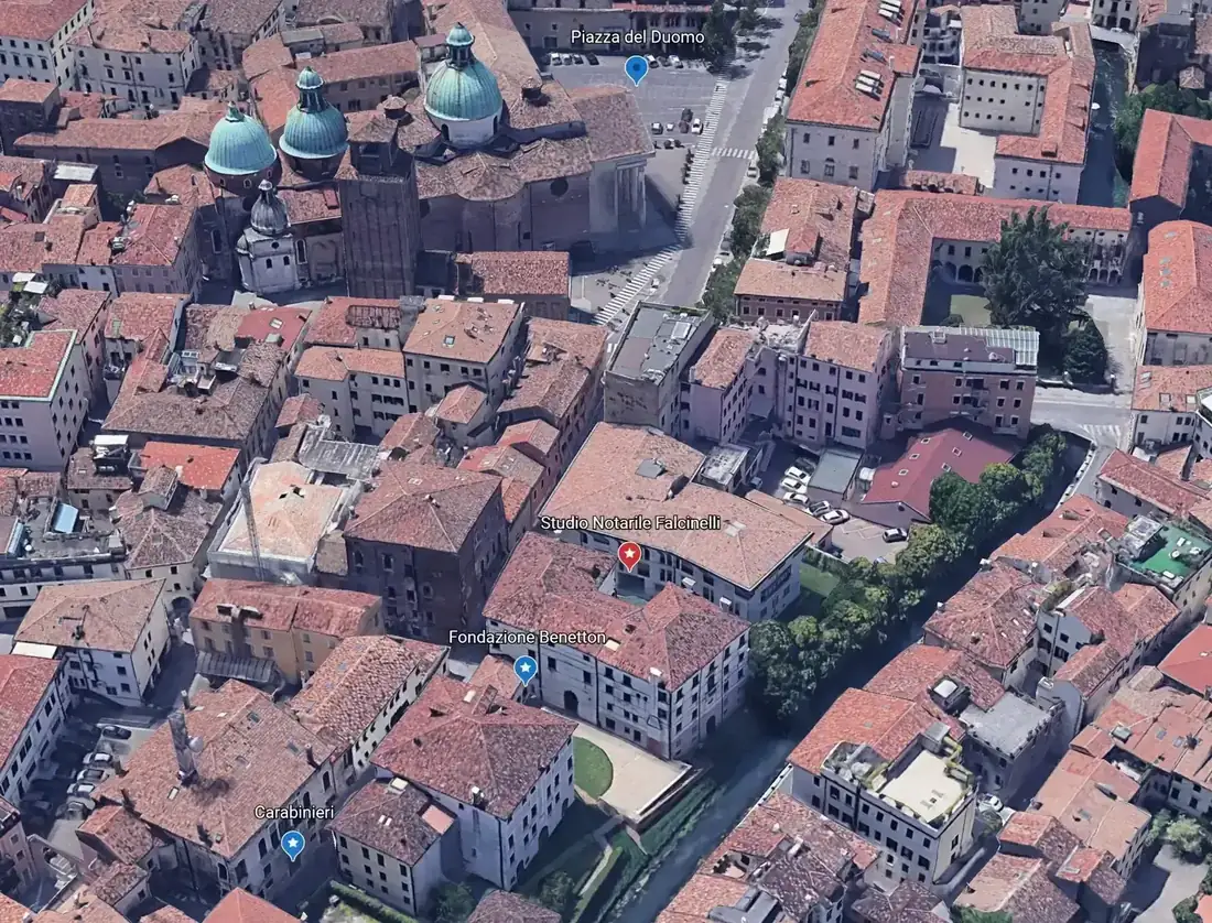 Notariat Falcinelli — Notar in Treviso Luftaufnahme des Notariats Falcinelli in Treviso